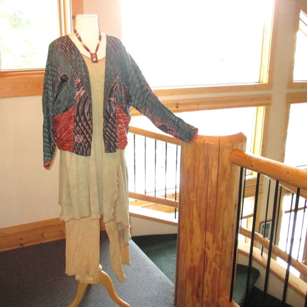 Steel Pony Asymmetrical Dress, Oh My Gauze Pants & Kusnadi Button Front Top - Picture 4 of 12